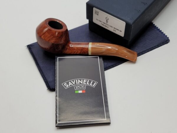 Savinelli Dolomiti Smooth Light Brown 673 KS Bulldog Briar Tobacco Pipe, 6mm [SOLD OUT] - Image 4