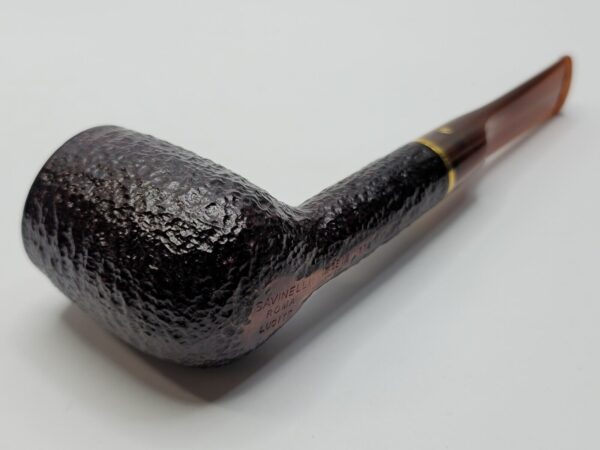 Savinelli Roma Lucite 114 KS Rusticated Billiard Briar Tobacco Pipe, 6mm, Italy [SOLD OUT] - Image 12