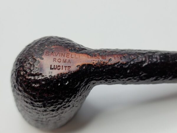 Savinelli Roma Lucite 114 KS Rusticated Billiard Briar Tobacco Pipe, 6mm, Italy [SOLD OUT] - Image 14