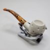 Small Lattice Bent Billiard Block Meerschaum Tobacco Smoking Pipe, Case [SOLD OUT] - Image 11