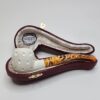 Small Lattice Bent Billiard Block Meerschaum Tobacco Smoking Pipe, Case [SOLD OUT]