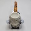 Small Lattice Bent Billiard Block Meerschaum Tobacco Smoking Pipe, Case [SOLD OUT] - Image 4