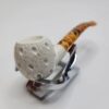 Small Lattice Bent Billiard Block Meerschaum Tobacco Smoking Pipe, Case [SOLD OUT] - Image 6
