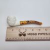 Small Lattice Bent Billiard Block Meerschaum Tobacco Smoking Pipe, Case [SOLD OUT] - Image 9