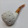 Small Lattice Bent Billiard Block Meerschaum Tobacco Smoking Pipe, Case [SOLD OUT] - Image 10