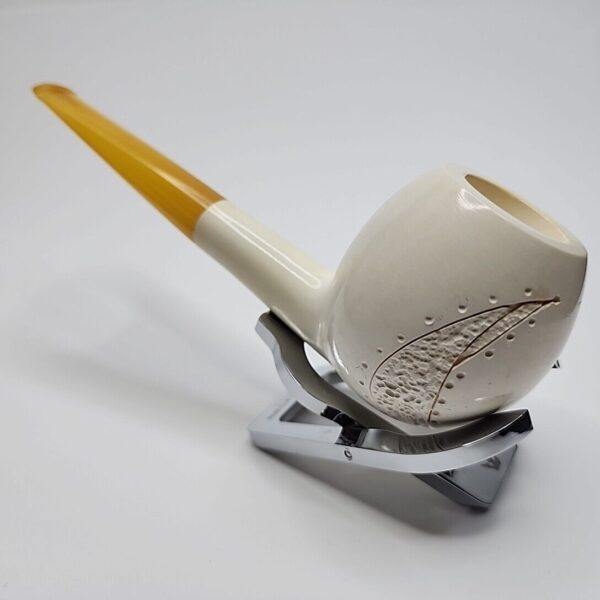 Unsmoked Paul Fischer Straight Apple Block Meerschaum Tobacco Pipe, Case [SOLD OUT] - Image 4