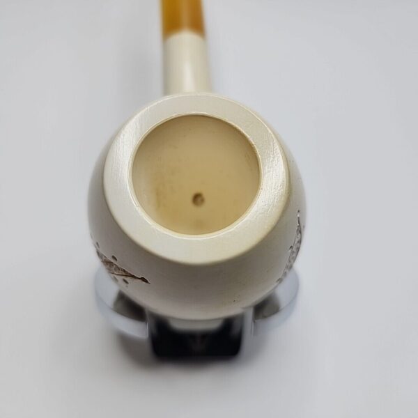 Unsmoked Paul Fischer Straight Apple Block Meerschaum Tobacco Pipe, Case [SOLD OUT] - Image 6