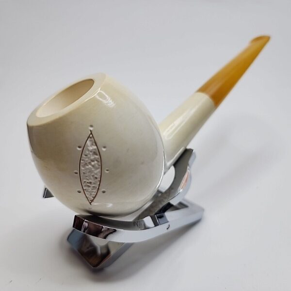 Unsmoked Paul Fischer Straight Apple Block Meerschaum Tobacco Pipe, Case [SOLD OUT] - Image 7