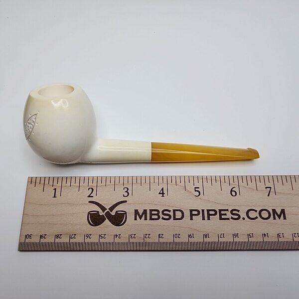 Unsmoked Paul Fischer Straight Apple Block Meerschaum Tobacco Pipe, Case [SOLD OUT] - Image 8