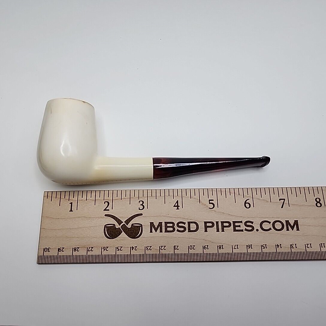 Vintage Filtered Block Meerschaum Tobacco Smoking Pipe, 9mm, Case [SOLD