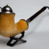 Antique 19th Century Victorian Meerschaum Tobacco Pipe With Cherry Wood Stem [SOLD OUT]