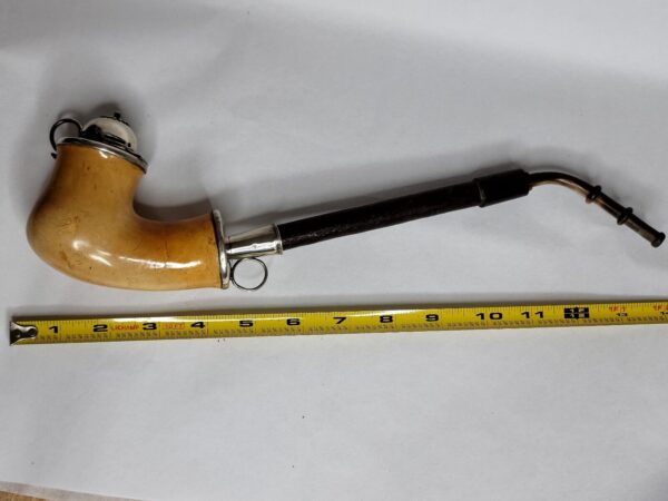 Antique 19th Century Victorian Meerschaum Tobacco Pipe With Cherry Wood Stem [SOLD OUT] - Image 12