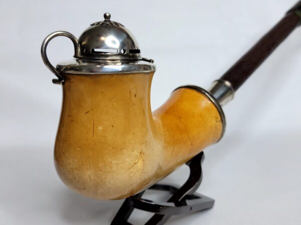 Antique 19th Century Victorian Meerschaum Tobacco Pipe With Cherry Wood Stem [SOLD OUT] - Image 3