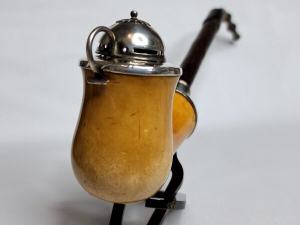 Antique 19th Century Victorian Meerschaum Tobacco Pipe With Cherry Wood Stem [SOLD OUT] - Image 5