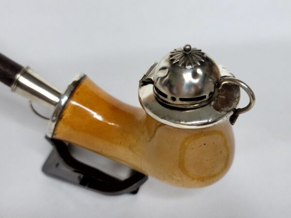 Antique 19th Century Victorian Meerschaum Tobacco Pipe With Cherry Wood Stem [SOLD OUT] - Image 8