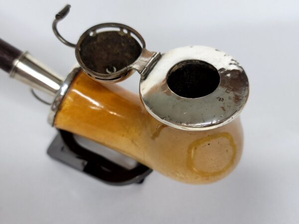 Antique 19th Century Victorian Meerschaum Tobacco Pipe With Cherry Wood Stem [SOLD OUT] - Image 10