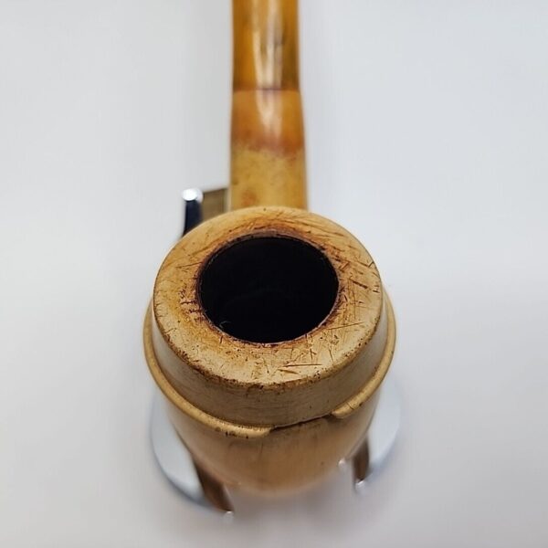 Antique Block Meerschaum Tobacco Smoking Pipe, Screw In Bowl [SOLD OUT] - Image 4