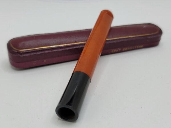 Antique Genuine Amber Cigar Cigarette Holder Tobacco Pipe, w/ Case, Unsmoked - Image 3