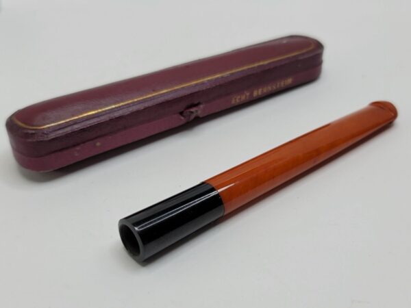 Antique Genuine Amber Cigar Cigarette Holder Tobacco Pipe, w/ Case, Unsmoked - Image 7