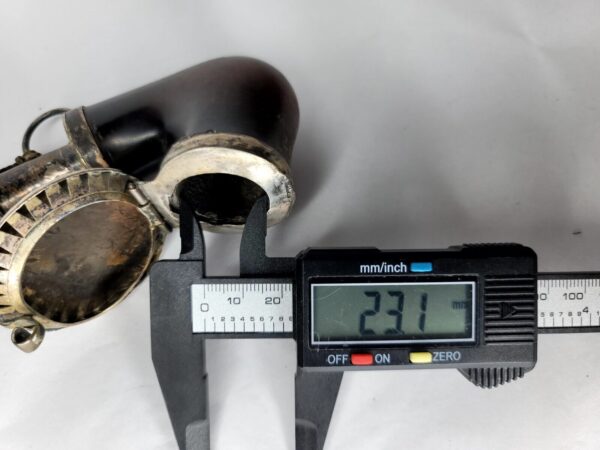 Beautiful Antique 19th Century Meerschaum Tobacco Pipe, Mounted Silver w/ Stem [SOLD OUT] - Image 11