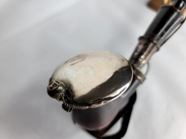 Beautiful Antique 19th Century Meerschaum Tobacco Pipe, Mounted Silver w/ Stem [SOLD OUT] - Image 4