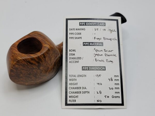 Bennie Joe Pipes Artisan Blowfish Briar Tobacco Pipe, Ebonite Stem [SOLD OUT] - Image 17
