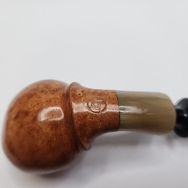 Bennie Joe Smooth Devil Anse Briar Tobacco Pipe, Ebonite [SOLD OUT] - Image 8