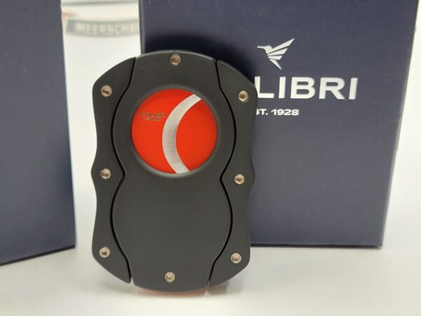 Colibri Cut Black Cigar Cutter with Red Blades CU100T21, 440 SS, 62 Ring Gauge [SOLD OUT] - Image 3