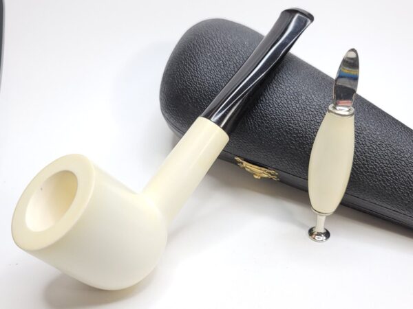 Jumbo MBSD Meerschaum Masters Sadik Yanik Pot Block Meerschaum Tobacco Pipe, 9mm [SOLD OUT] - Image 8