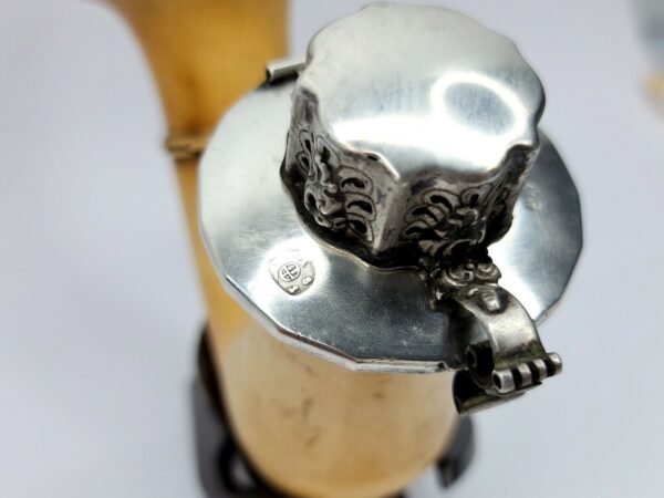 Large Antique 1800s Continental Silver Plate Mounted Meerschaum Pipe, Austrian [SOLD OUT] - Image 12