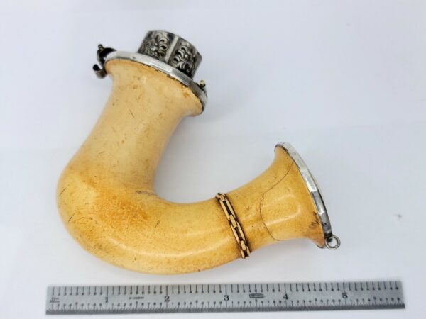Large Antique 1800s Continental Silver Plate Mounted Meerschaum Pipe, Austrian [SOLD OUT] - Image 10