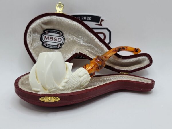 MBSD Meerschaum Block Meerschaum Claw Egg Tobacco Smoking Pipe, Case [SOLD OUT]