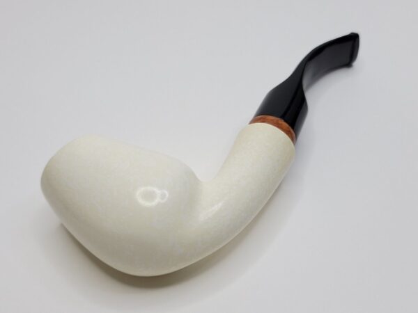 MBSD Meerschaum Deluxe Bent Brandy Block Meerschaum Tobacco Pipe, 9mm [SOLD OUT] - Image 13