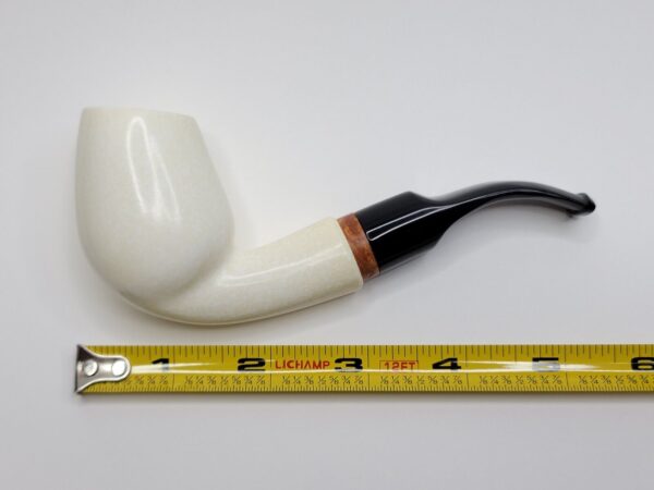 MBSD Meerschaum Deluxe Bent Brandy Block Meerschaum Tobacco Pipe, 9mm [SOLD OUT] - Image 16