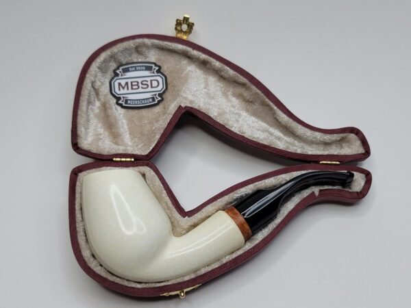 MBSD Meerschaum Deluxe Bent Brandy Block Meerschaum Tobacco Pipe, 9mm [SOLD OUT] - Image 5