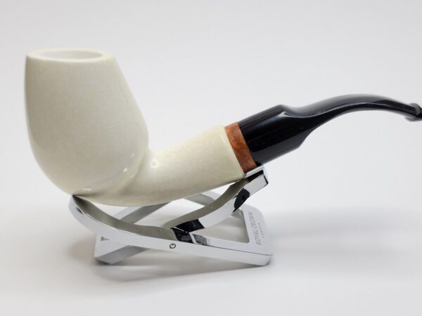 MBSD Meerschaum Deluxe Bent Brandy Block Meerschaum Tobacco Pipe, 9mm [SOLD OUT] - Image 7
