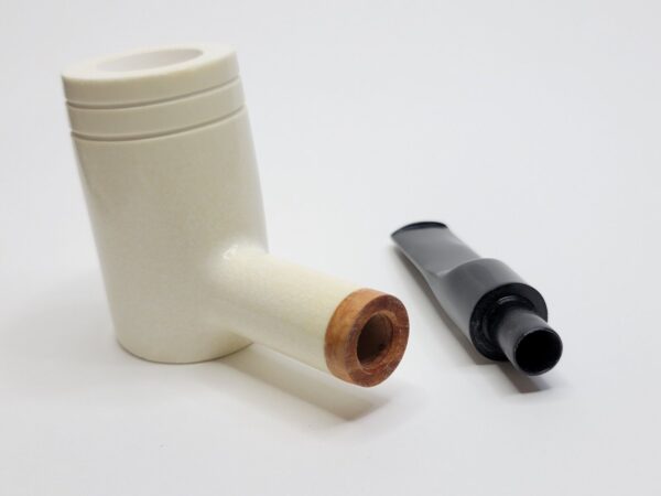 MBSD Meerschaum Deluxe Poker Sitter Block Meerschaum Tobacco Pipe, 9mm, Case [SOLD OUT] - Image 15