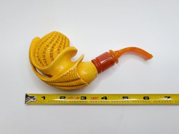 MBSD Meerschaum Masters Floral Sadik Yanik Block Meerschaum Tobacco Pipe, 9mm [SOLD OUT] - Image 12