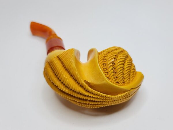 MBSD Meerschaum Masters Floral Sadik Yanik Block Meerschaum Tobacco Pipe, 9mm [SOLD OUT] - Image 13