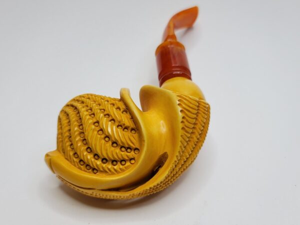 MBSD Meerschaum Masters Floral Sadik Yanik Block Meerschaum Tobacco Pipe, 9mm [SOLD OUT] - Image 14