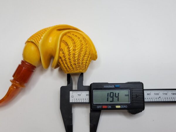 MBSD Meerschaum Masters Floral Sadik Yanik Block Meerschaum Tobacco Pipe, 9mm [SOLD OUT] - Image 16