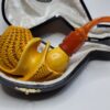 MBSD Meerschaum Masters Floral Sadik Yanik Block Meerschaum Tobacco Pipe, 9mm [SOLD OUT] - Image 4