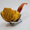 MBSD Meerschaum Masters Floral Sadik Yanik Block Meerschaum Tobacco Pipe, 9mm [SOLD OUT] - Image 7