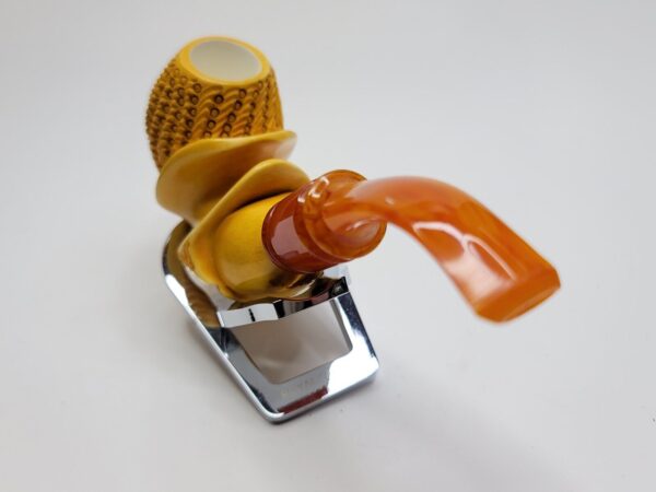 MBSD Meerschaum Masters Floral Sadik Yanik Block Meerschaum Tobacco Pipe, 9mm [SOLD OUT] - Image 10