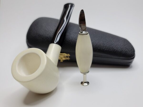 MBSD Meerschaum Masters Sadik Yanik Pot Block Meerschaum Tobacco Pipe, 9mm [SOLD OUT] - Image 8