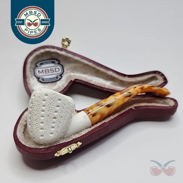 MBSD Meerschaum Panel Block Meerschaum Tobacco Smoking Pipe, Case [SOLD OUT]