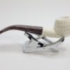 MBSD Meerschaum Small Bent Apple Lattice Block Meerschaum Tobacco Pipe, Case [SOLD OUT] - Image 11