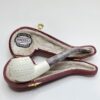 MBSD Meerschaum Small Bent Apple Lattice Block Meerschaum Tobacco Pipe, Case [SOLD OUT] - Image 3