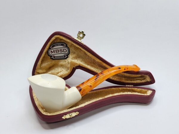 MBSD Meerschaum Small Block Meerschaum Tobacco Smoking Pipe, Fitted Case [SOLD OUT] - Image 3