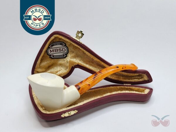 MBSD Meerschaum Small Block Meerschaum Tobacco Smoking Pipe, Fitted Case [SOLD OUT]